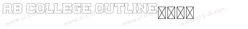 AB COLLEGE OUTLINE字体转换 AB COLLEGE OUTLINE字体转换